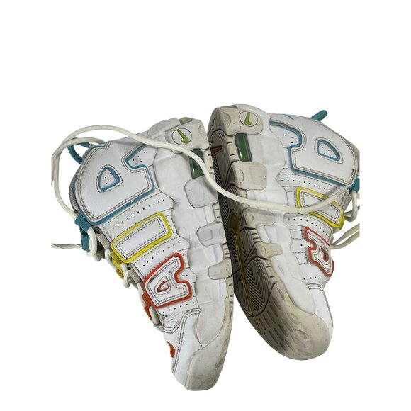 Nike Air More Uptempo GS Sneakers White Multicolor Letters Youth Size 2Y - Picture 11 of 12